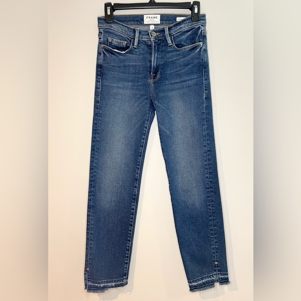 Frame Denim Le Nouveau Straight Jeans in Granby Size 24 - Picture 3 of 7